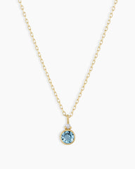 14k Gold Birthstone Necklace