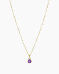 14k Gold Birthstone Necklace