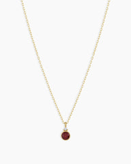 14k Gold Birthstone Necklace