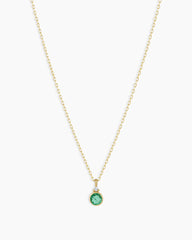 14k Gold Birthstone Necklace