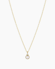 14k Gold Birthstone Necklace