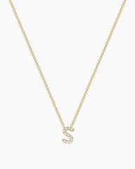 Diamond Alphabet Necklace