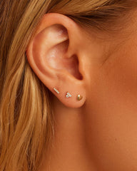 Diamond Bali Flat Back Studs