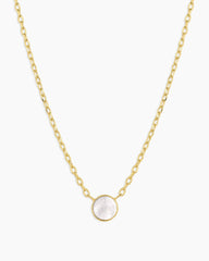 Rose Marble Coin Necklace