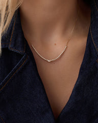 Lab Grown Diamond Emerald Row Necklace