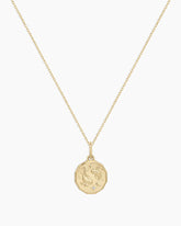 Diamond Zodiac Coin Charm Necklace