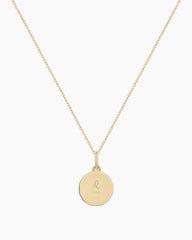 Diamond Zodiac Coin Charm Necklace
