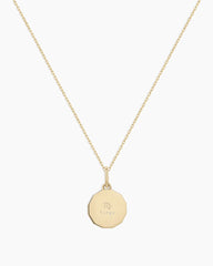 Diamond Zodiac Coin Charm Necklace