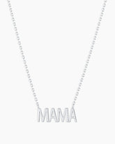 14k White Gold Mama Necklace