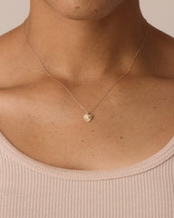 Pink Sapphire Vintage Heart Necklace