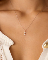 Diamond Vintage Alphabet Charm