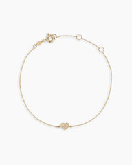 Pink Sapphire Vintage Heart Bracelet