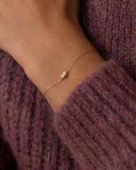 Pink Sapphire Vintage Heart Bracelet