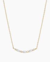 Diamond and White Sapphire Amara Row Necklace