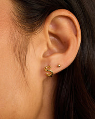 Alphabet Single Huggie