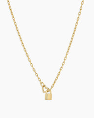 Heart Padlock Interlocking Necklace