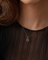 Diamond Heart Padlock Charm