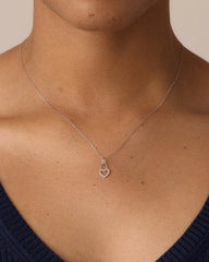 Diamond Heart Padlock Charm