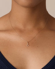 Diamond Script Alphabet Charm