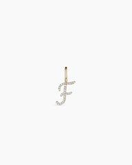 Diamond Script Alphabet Charm