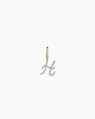 Diamond Script Alphabet Charm
