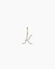 Diamond Script Alphabet Charm
