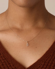 Diamond Script Alphabet Charm