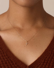 Diamond Script Alphabet Charm