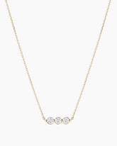 Lab Grown Diamond Halo Row Necklace