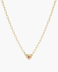 Birthstone Heart Necklace