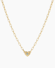 Birthstone Heart Necklace