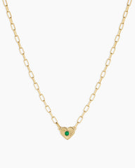 Birthstone Heart Necklace