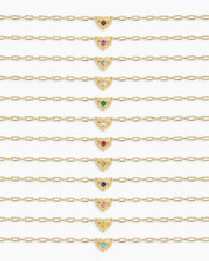 Birthstone Heart Necklace