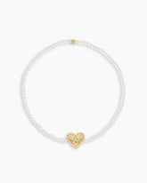 Pearl Vintage Heart Alphabet Bracelet