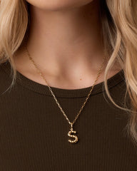 Crew Alphabet Statement Charm Necklace