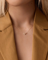 Diamond Bond Interlocking Link Necklace