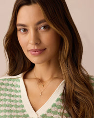 14k Gold Cross Charm Necklace