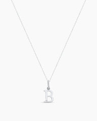 Diamond Vintage Alphabet Charm Necklace