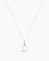 Diamond Vintage Alphabet Charm Necklace