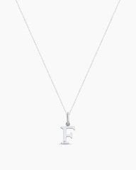 Diamond Vintage Alphabet Charm Necklace