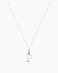 Diamond Vintage Alphabet Charm Necklace