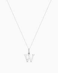 Diamond Vintage Alphabet Charm Necklace