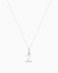 Diamond Vintage Alphabet Charm Necklace