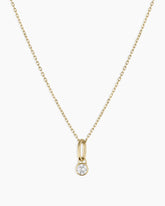 Lab Grown Diamond Halo Charm Necklace