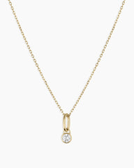 Lab Grown Diamond Halo Charm Necklace