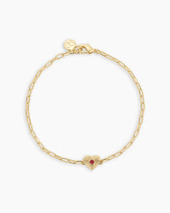 Birthstone Heart Bracelet