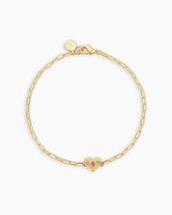 Birthstone Heart Bracelet