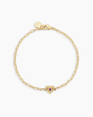 Birthstone Heart Bracelet