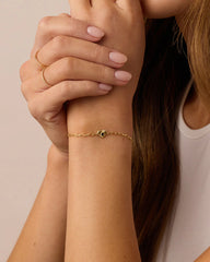 Birthstone Heart Bracelet