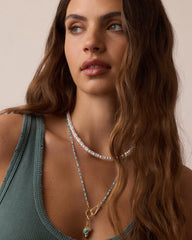 Beach Cluster Charm Necklace